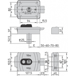 Zamek V9083 z przyciskiem