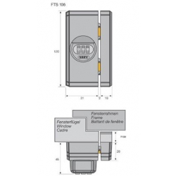 Zamek okienny FTS 106 ABUS