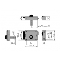 Zamek do bram i furtek  V05