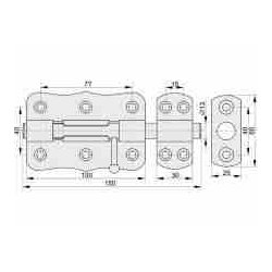 Zasuwka uniwersalna 100 mm