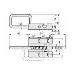 Zasuwa bramowa  z zaczepem  120 mm
