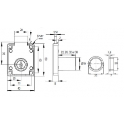 Zamek meblowy SISO CL X-850
